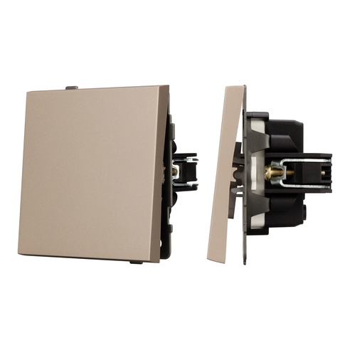 Механизм выключателя одноклавишный непроходной SWT-TENDO-MK01-PL-GD (230V, 10A) (Arlight, -)