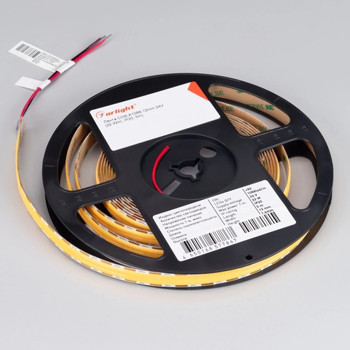 Лента светодиодная COB-X1088-12mm 24V Warm3500 (22 W/m, IP20, 5m) (Arlight, 5 лет)