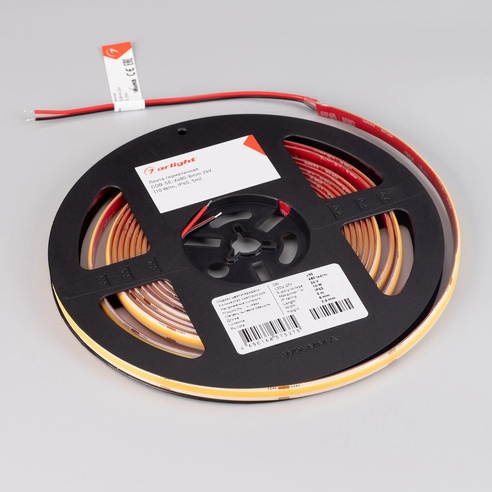 Лента светодиодная герметичная COB-SE-X480-8mm 24V Warm3000 (10 W/m, IP65, 5m) (Arlight, 5 лет)
