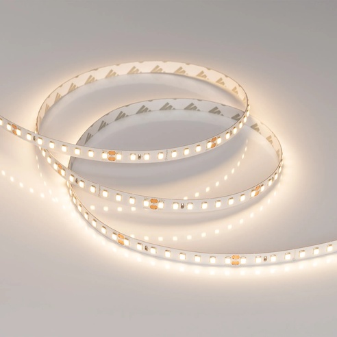 Лента светодиодная RT-A128-8mm 24V Warm3000 (10 W/m, IP20, 5m) (Arlight, высок.эфф.150 лм/Вт)