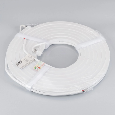 Лента светодиодная герметичная MOONLIGHT-SIDE-A140-12x17mm 24V Warm2400 (9.6 W/m, IP67, 5m, wire x2) (Arlight, Вывод боковой, 3 года)