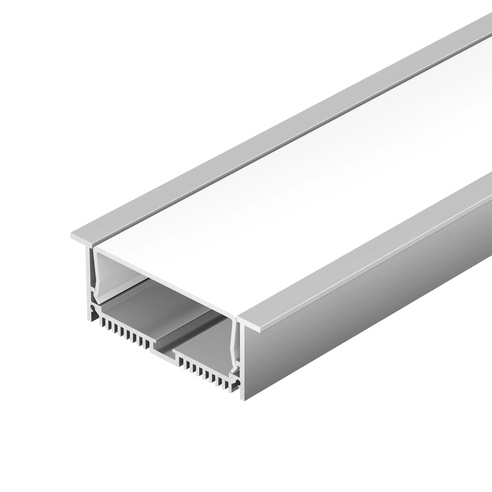 Профиль с экраном SL-LINIA88-F-2500 ANOD+OPAL (Arlight, Алюминий)