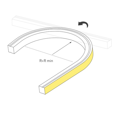 Грейзер THOR-TOP-B70-10x10mm 24V Warm2700 (15 W/m, IP67, 5m, wire x2) (Arlight, Вывод вниз, 3 года)