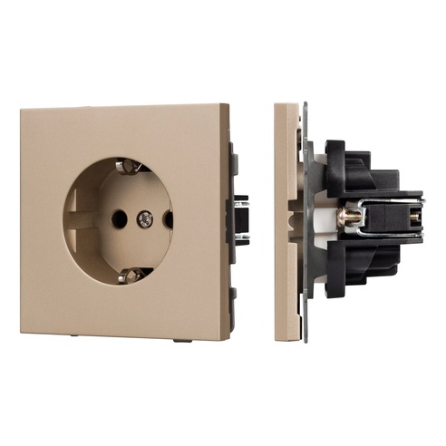 Механизм электрической розетки SCT-TENDO-MEU1-PL-GD (230V, 16A) (Arlight, -)