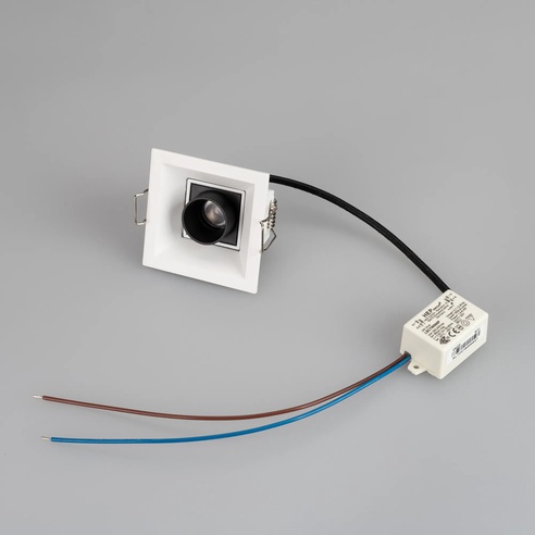 Светильник MS-ORIENT-BUILT-TURN-TC-S67x67-3W Warm3000 (BK-BK, 30 deg, 230V) (Arlight, IP20 Металл, 5 лет)