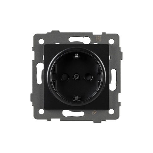 Механизм электрической розетки SCT-MEU1-PL-BK-V (250V, 16A) (Arlight, -)