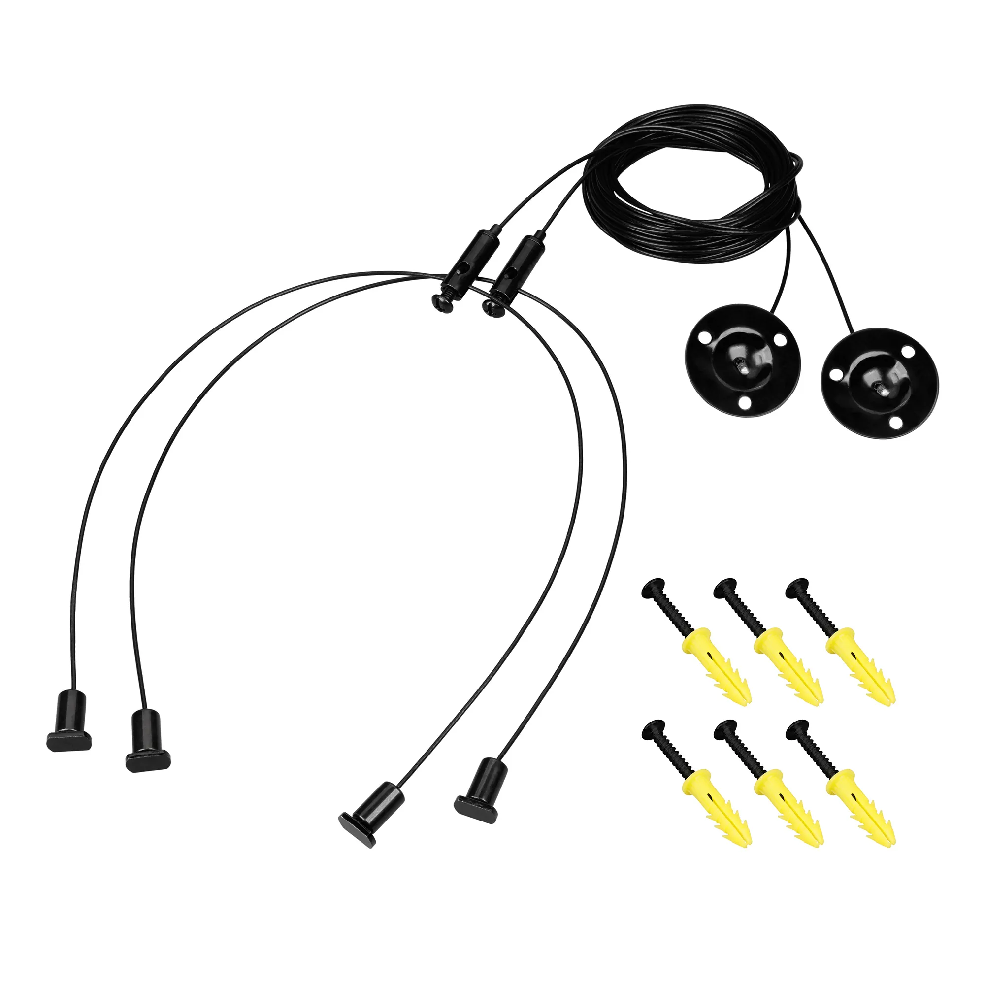 Подвес LINE-6070 2x4m Set BLACK (Pad 9x2mm) (Arlight, Металл) - изображение товара