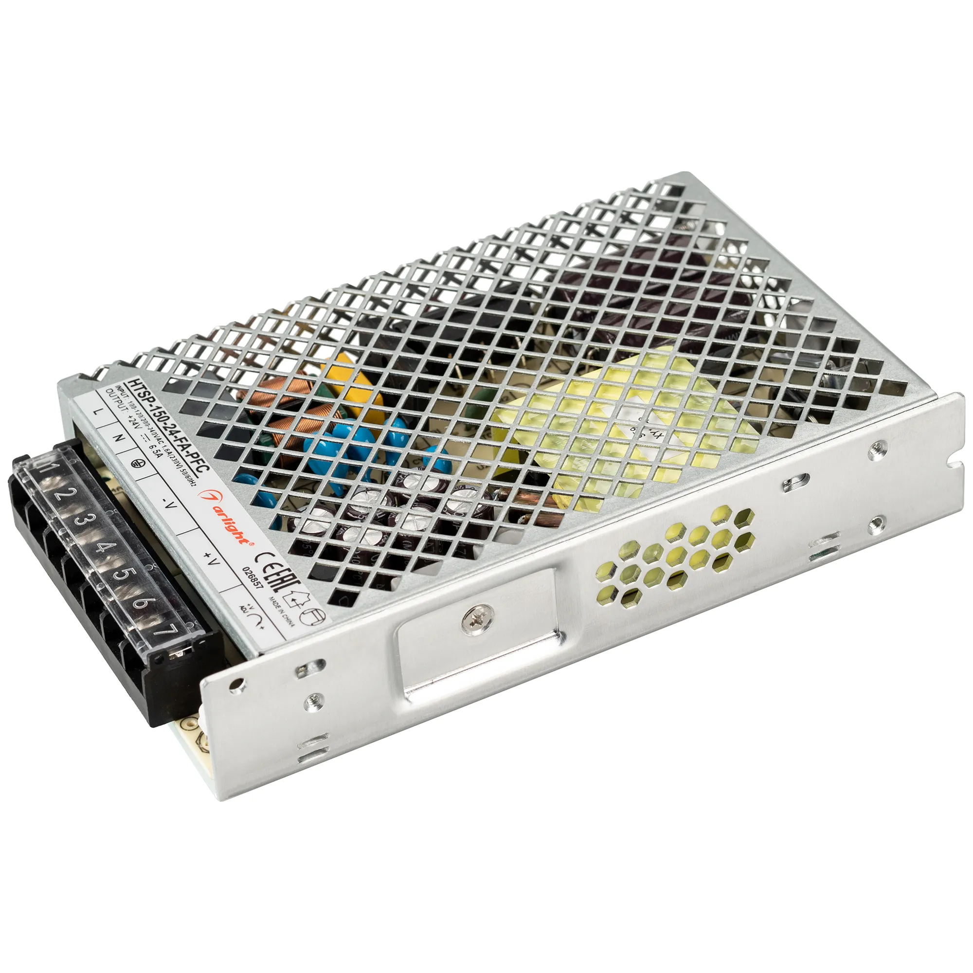 Блок питания HTSP-150-24-FA-PFC (24V, 6.5A, 150W) (Arlight, IP20 Сетка, 3 года) - изображение товара