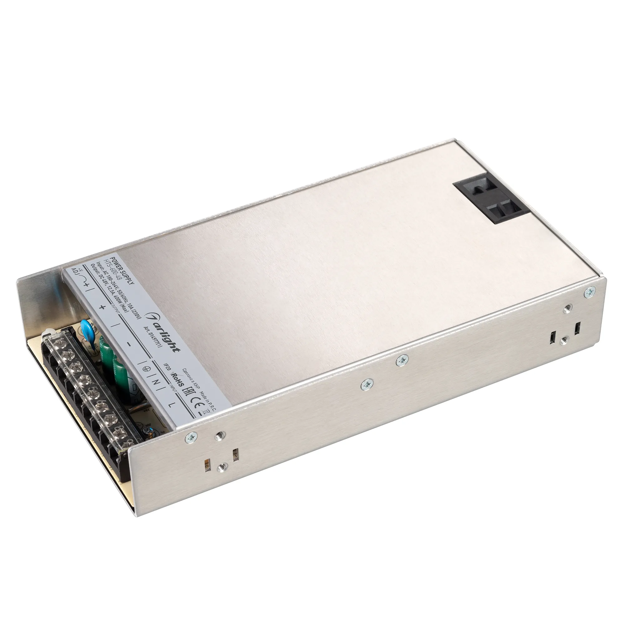 Блок питания HTS-600-48 (48V, 12.5A, 600W) (Arlight, IP20 Сетка, 3 года)